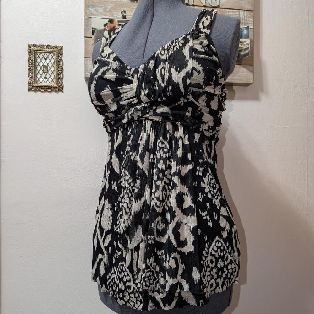 Black and Cream tank top